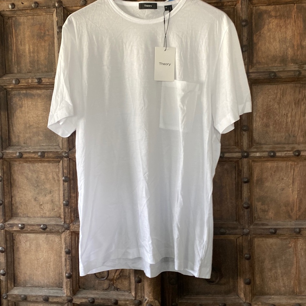 Theory Men’s White Precise T-Shirt, XL